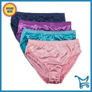 Silky Satin Bikini Panties Multi-Pack Size S Plus Size Women Underwear